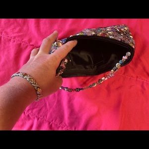 Button evening handbag